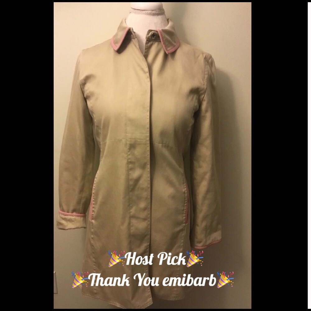 🚨Final Sale🚨!! COACH LEATHERWEAR Coat w/Pink Leather Trim